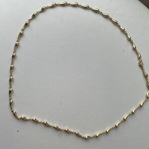 Tiffany & Co. Elsa Peretti 18K Continuous Link Teardrop Necklace